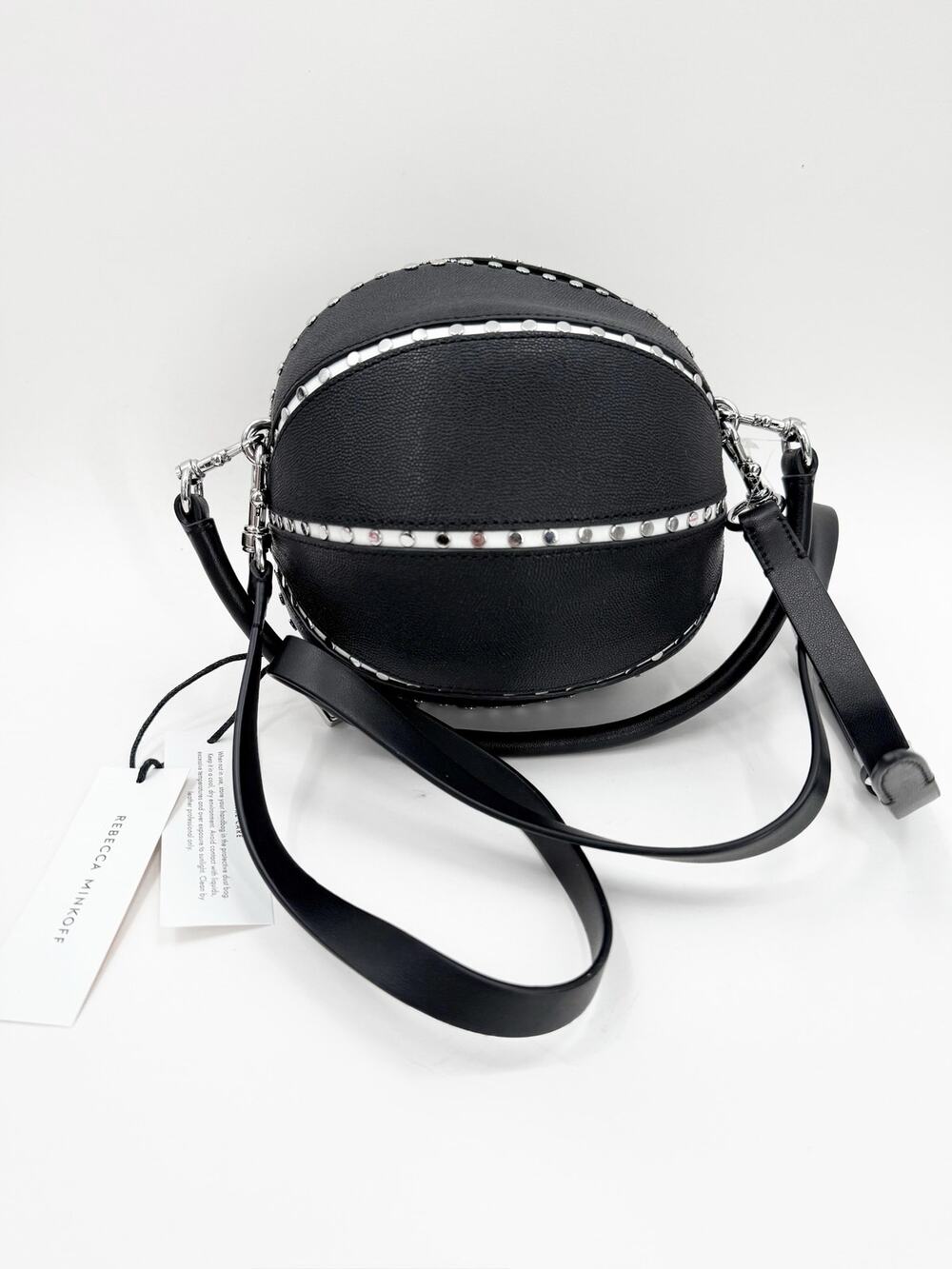 Rebecca Minkoff Basketball Bag Crossbody Purse NWT Black Leather NBA WNBA Sporty
